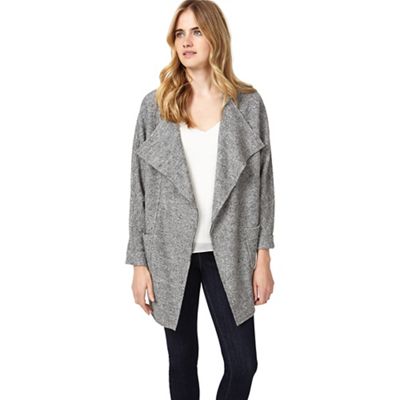 Grey fausta fleck knitted coat